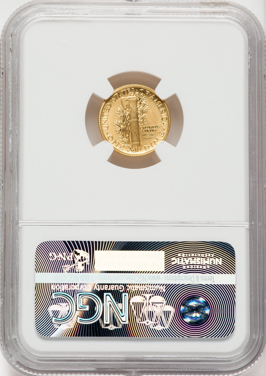 2016-W 10C Mercury Dime Gold First Releases NGC SP70 Mercanti