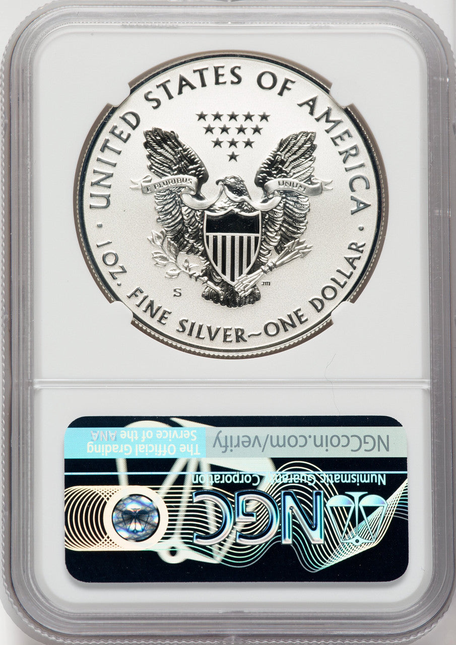 2019-S S$1 Silver Eagle Enhanced Reverse Proof First Day of Issue NGC PF70