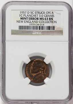 1957-D 5C Jefferson Nickel NGC MS63