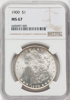 1900 $1 Morgan Dollar NGC MS67