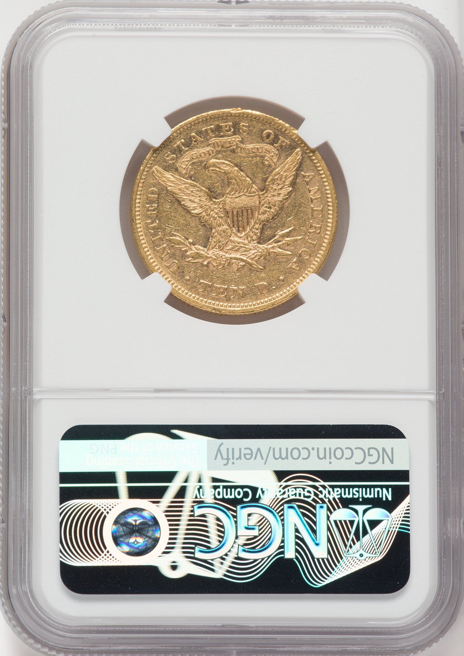 1866 $10 Liberty Eagle NGC AU58