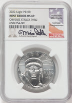 2022 $100 One-Ounce Platinum Eagle Statue of Liberty NGC MS69