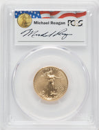2002 $10 Quarter-Ounce Gold Eagle Michael Reagan PCGS MS69