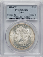 1880-CC $1 Morgan Dollar PCGS MS64