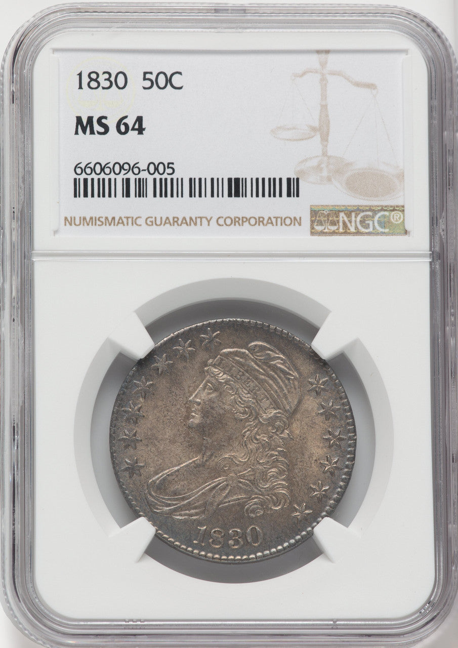 1830 50C Small 0 Bust Half Dollar NGC MS64