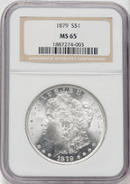 1879 $1 Morgan Dollar NGC MS65