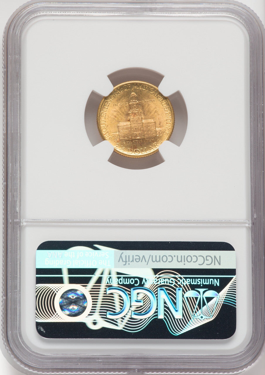 1926 $2.50 SESQUI Commemorative Gold NGC MS64