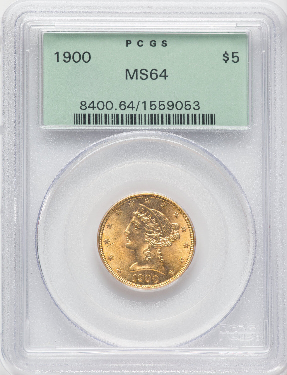 1900 $5 Liberty Half Eagle PCGS MS64