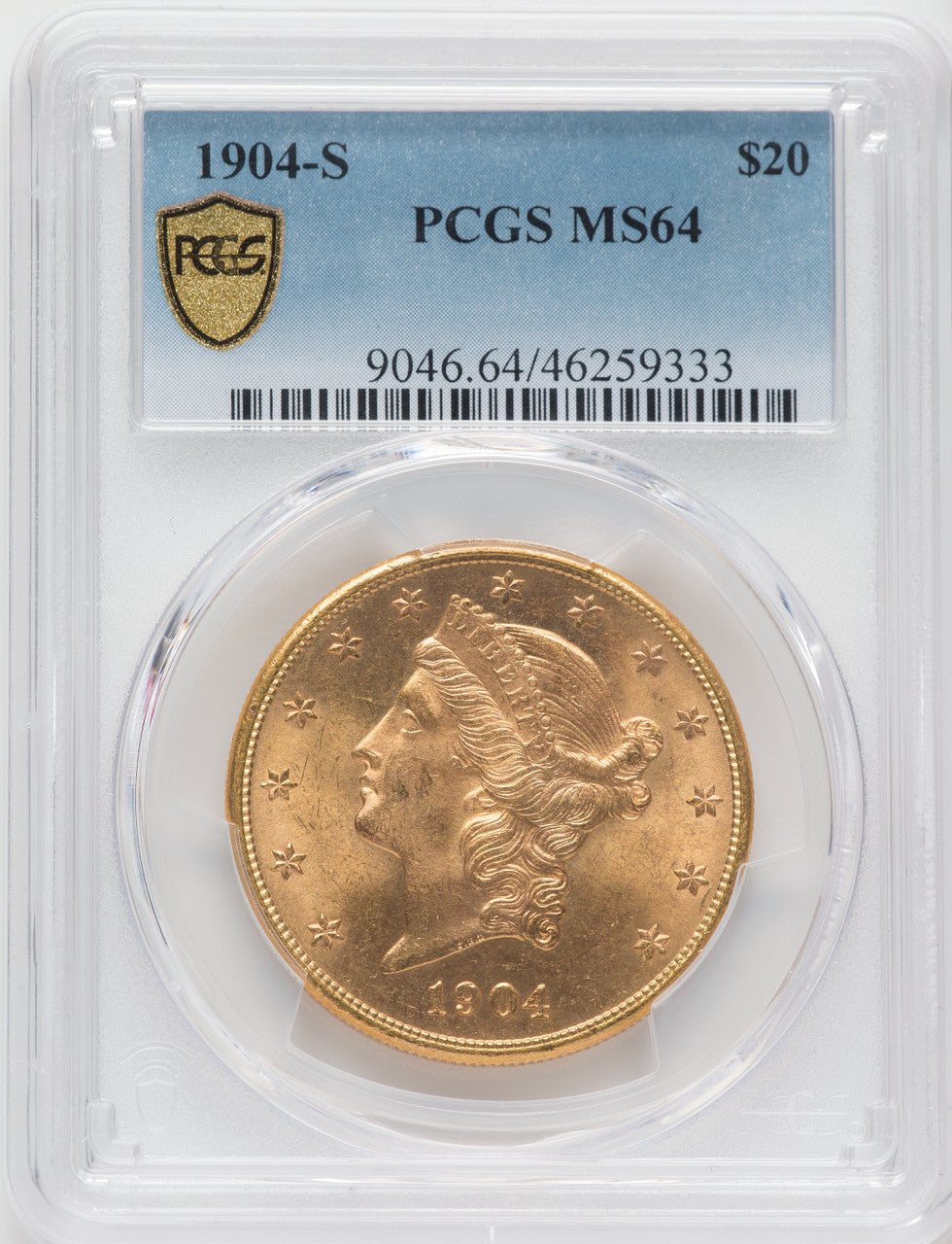 1904-S $20 Liberty Double Eagle PCGS MS64