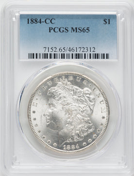 1884-CC $1 Morgan Dollar PCGS MS65