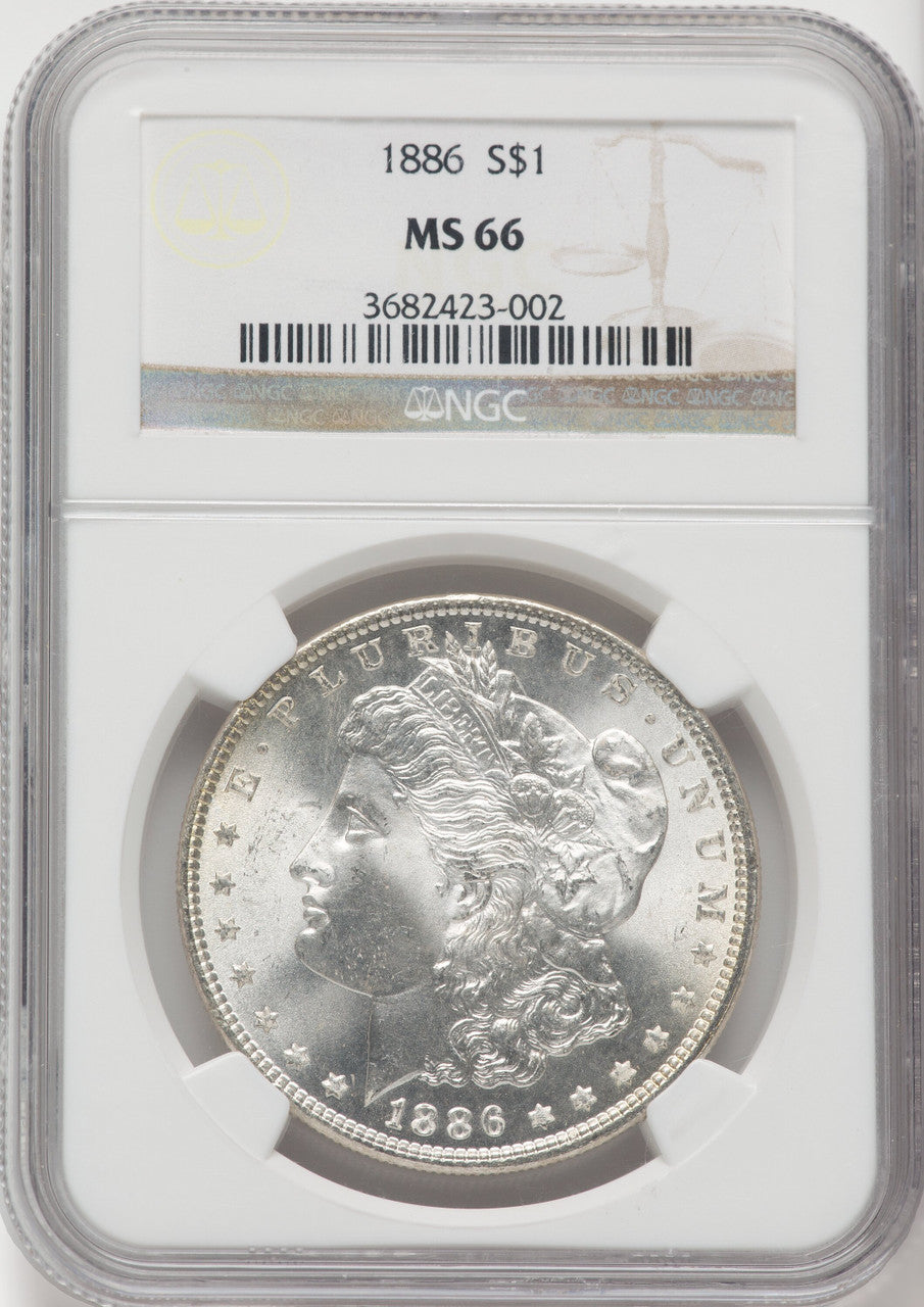 1886 $1 Morgan Dollar NGC MS66