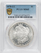 1878-CC $1 Morgan Dollar PCGS MS65