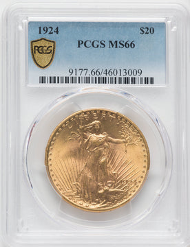 1924 $20 Saint Saint-Gaudens Double Eagle PCGS MS66