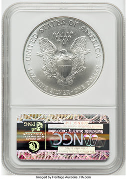 1995 S$1 Silver Eagle NGC MS70