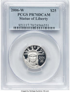 2006-W $25 Quarter-Ounce Platinum Eagle Statue of Liberty PCGS PR70
