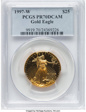 1997-W $25 Half-Ounce Gold Eagle PCGS PR70