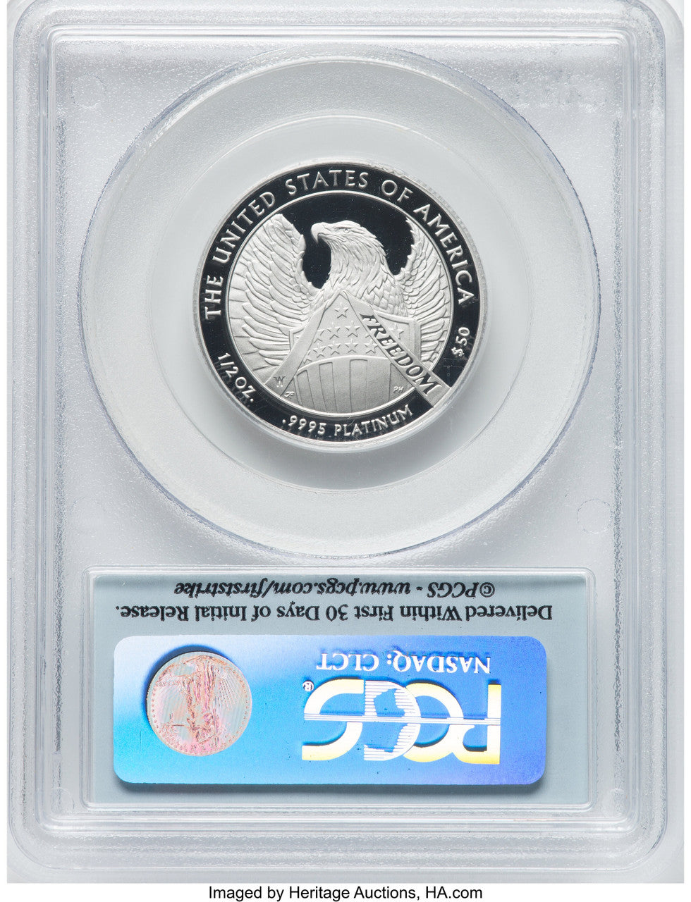 2007-W $50 Half-Ounce Platinum 10th Anniversary First Strike PCGS PR70 (761357055)