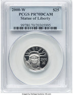 2000-W $25 Quarter-Ounce Platinum Eagle Statue of Liberty PCGS PR70