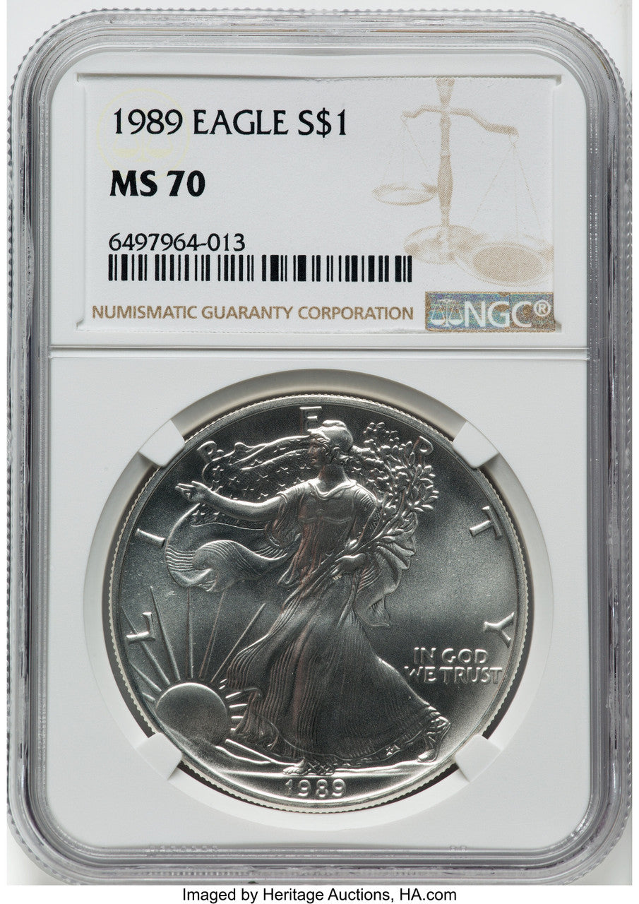 1989 $1 Silver Eagle NGC MS70