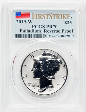 2019-W $25 Palladium Reverse Proof First Strike PR PCGS PR70