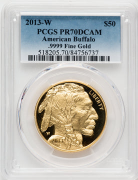 2013-W $50 One-Ounce Gold Buffalo PCGS PR70
