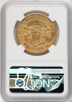 1863-S $20 Liberty Double Eagle NGC AU50