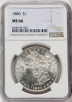 1880 $1 Morgan Dollar NGC MS66