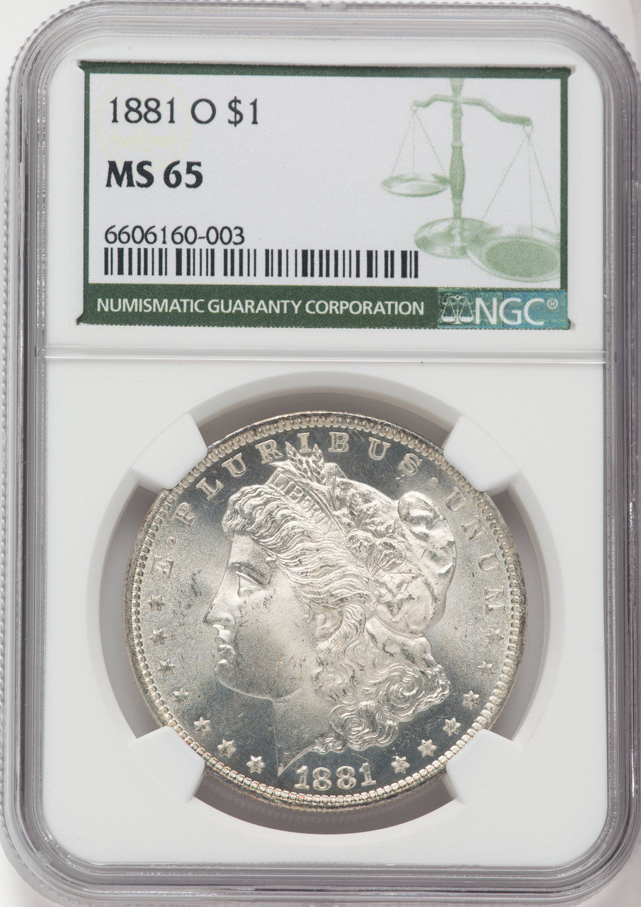 1881-O $1 Morgan Dollar NGC MS65