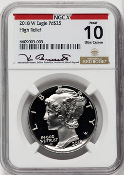 2018-W $25 Palladium Kenneth Bressett Red Book NGCX PF10