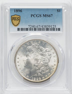 1896 $1 Morgan Dollar PCGS MS67