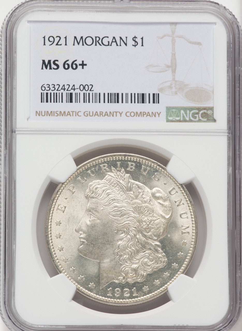 1921 Morgan Silver Dollar NGC MS66+