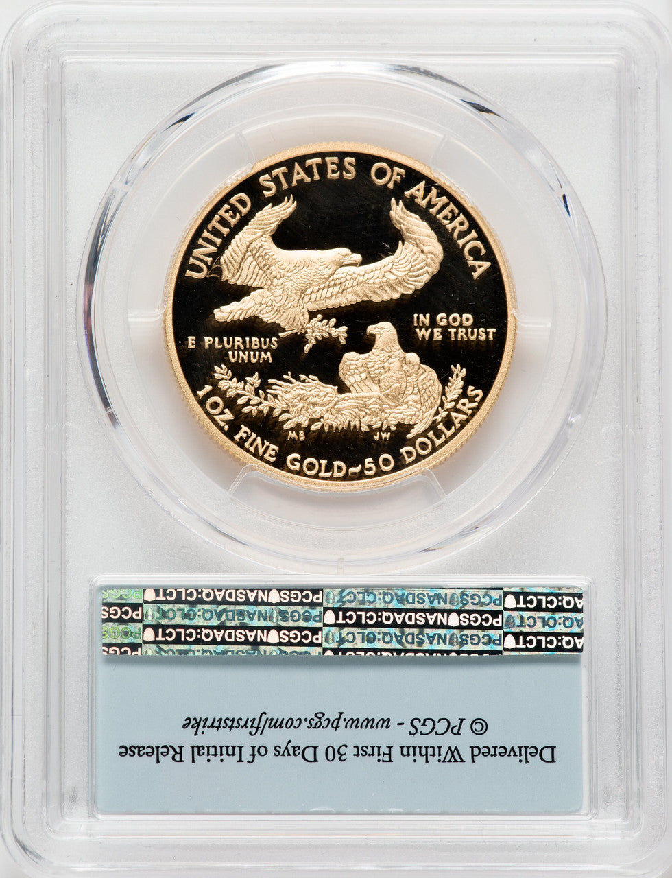 2013-W $50 One-Ounce Gold Eagle First Strike PCGS PR70