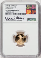 2021-W Tenth Ounce T-2 First Releases PF70 Ultra Cameo NGC Jennie Norris
