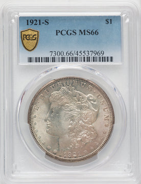 1921-S $1 Morgan Dollar PCGS MS66