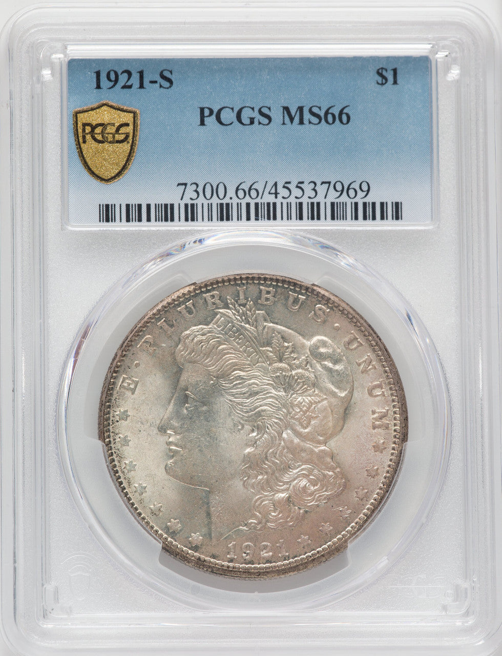 1921-S $1 Morgan Dollar PCGS MS66