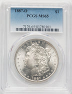 1887-O $1 Morgan Dollar PCGS MS65