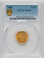 1888 $2.50 Liberty Quarter Eagle PCGS MS64