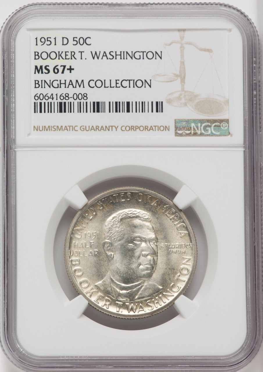 1951-D 50C Booker T. Washington NGC Plus Commemorative Silver NGC MS67+