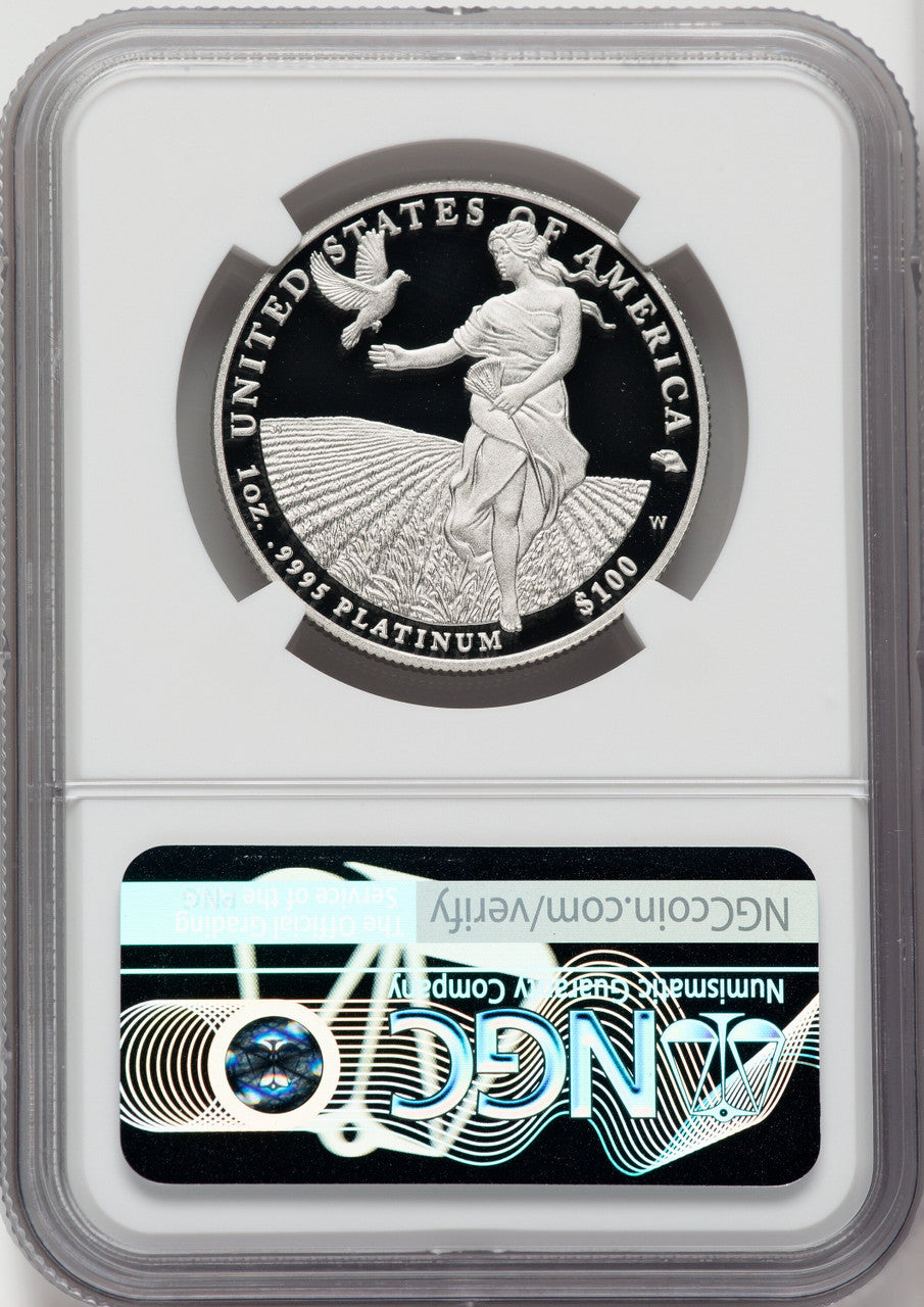 2011-W $100 One-Ounce Platinum Eagle Statue of Liberty NGC PF70