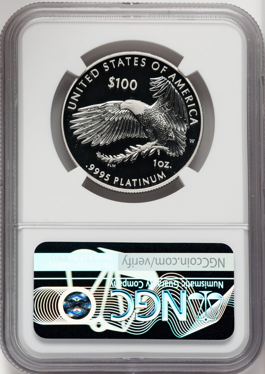 2018-W $100 One Ounce Platinum Eagle Life NGC PF70