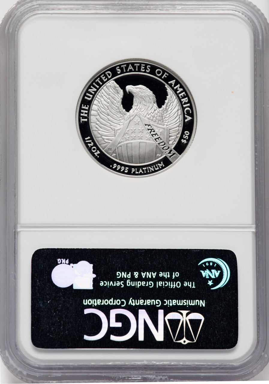 2007-W $50 Half-Ounce Platinum Eagle First Strike NGC MS70