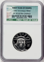 1997-W $50 Half-Ounce Platinum Eagle DC NGC PF70