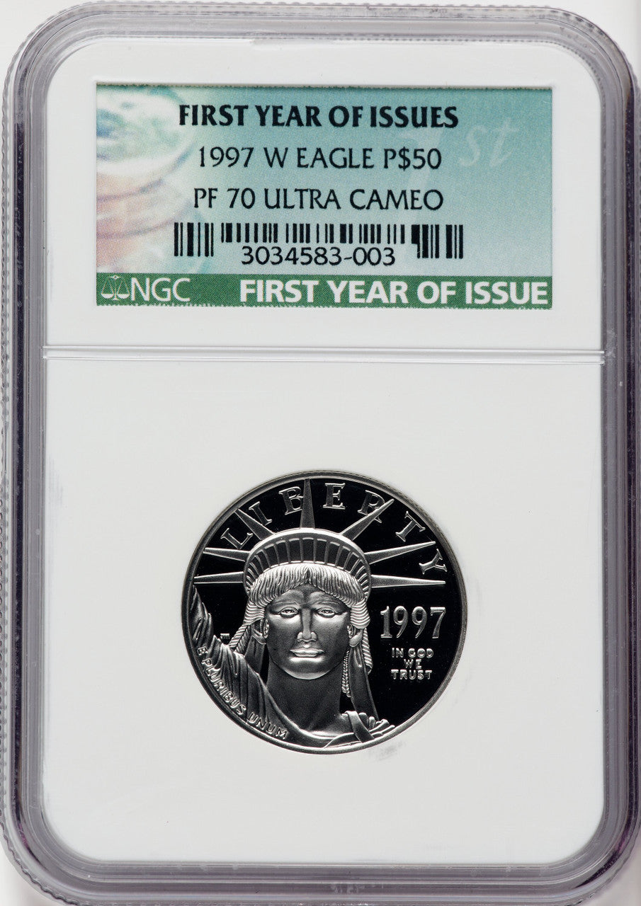 1997-W $50 Half-Ounce Platinum Eagle DC NGC PF70