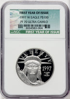 1997-W $100 One-Ounce Platinum Eagle First Year Issue NGC PF70