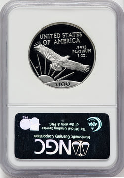 1997-W $100 One-Ounce Platinum Eagle First Year Issue NGC PF70