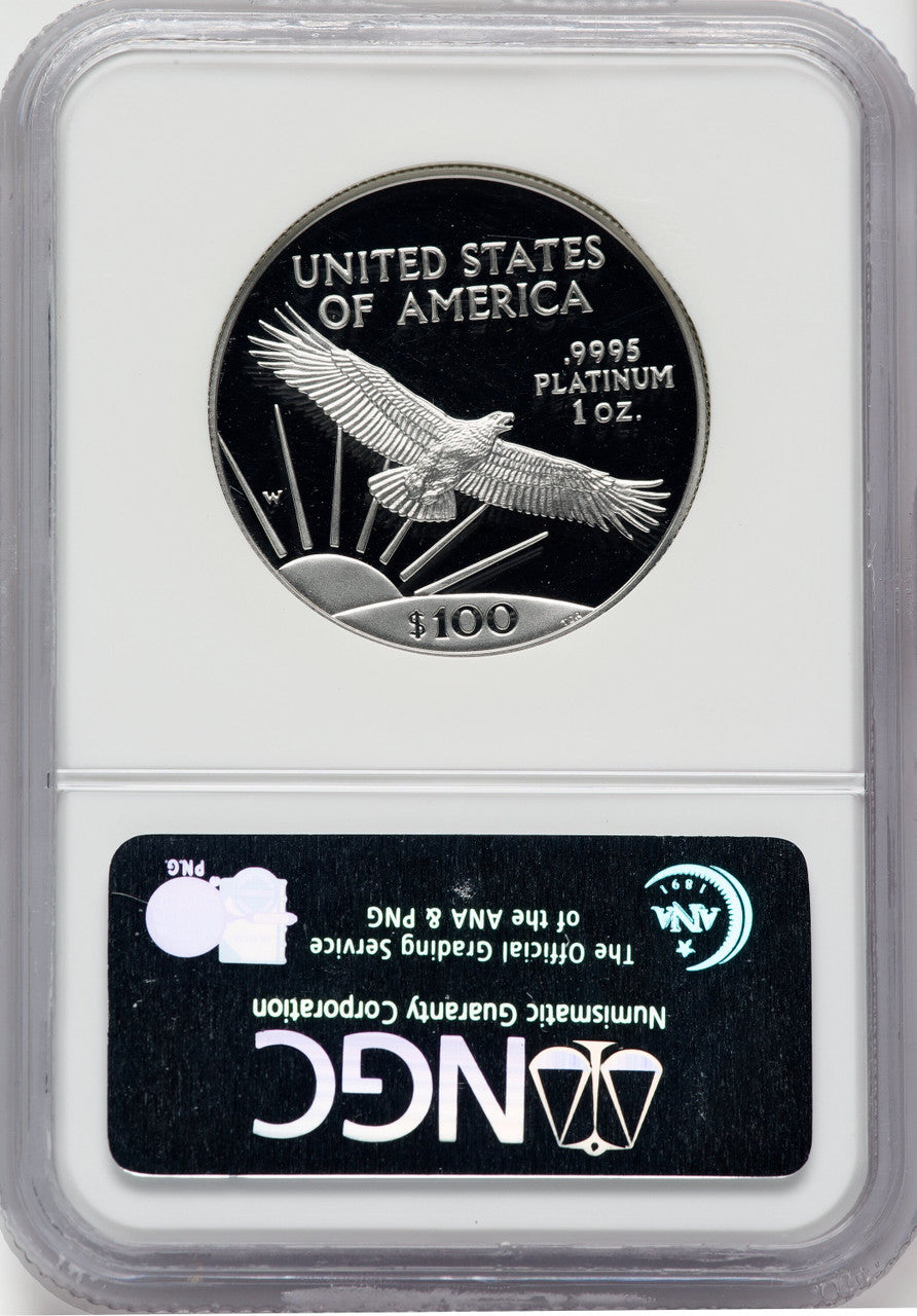 1997-W $100 One-Ounce Platinum Eagle First Year Issue NGC PF70