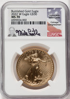 2022-W One-Ounce Gold Eagle Burnished NGC MS70 Mike Castle