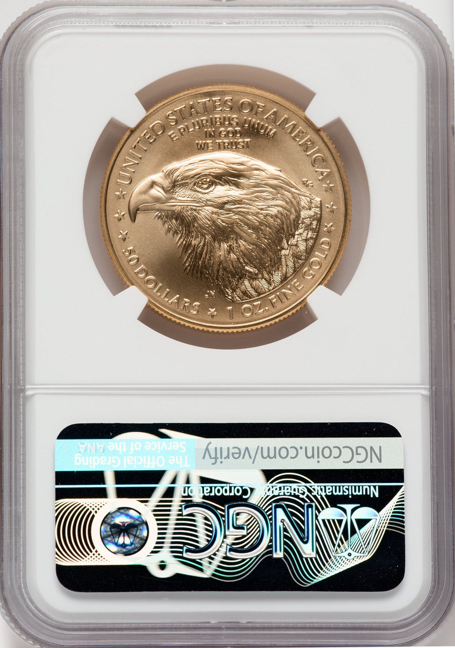 2022-W One-Ounce Gold Eagle Burnished NGC MS70 Mike Castle