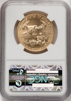 2011-W $50 One-Ounce Gold Eagle 25th Anniversary NGC MS70