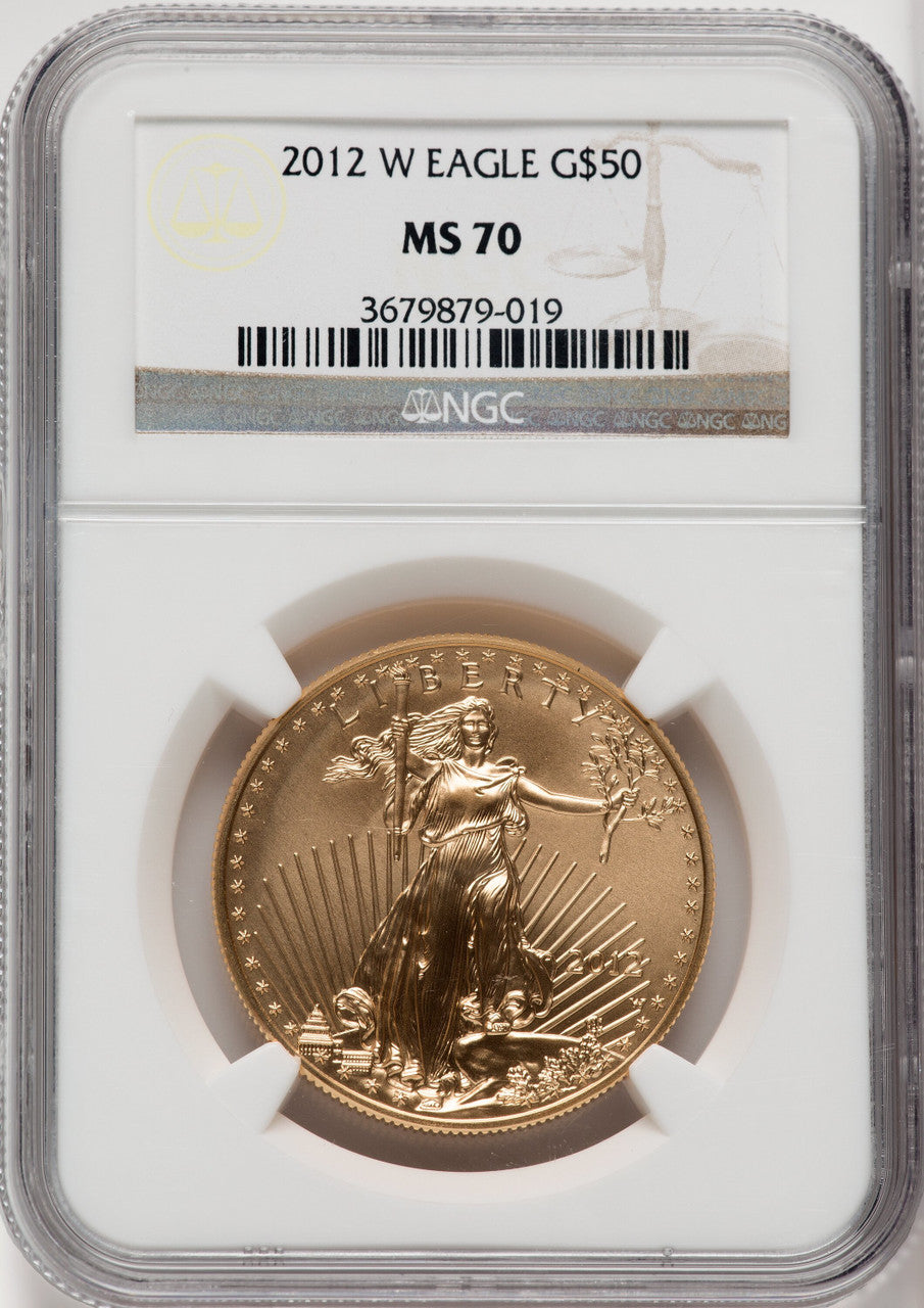 2012-W $50 One Ounce Gold Eagle NGC MS70